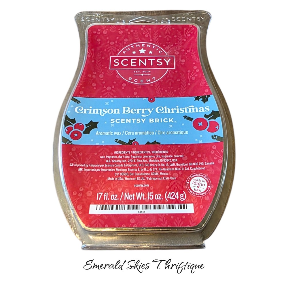 Scentsy crimson berry Christmas brick. New. Free shipping